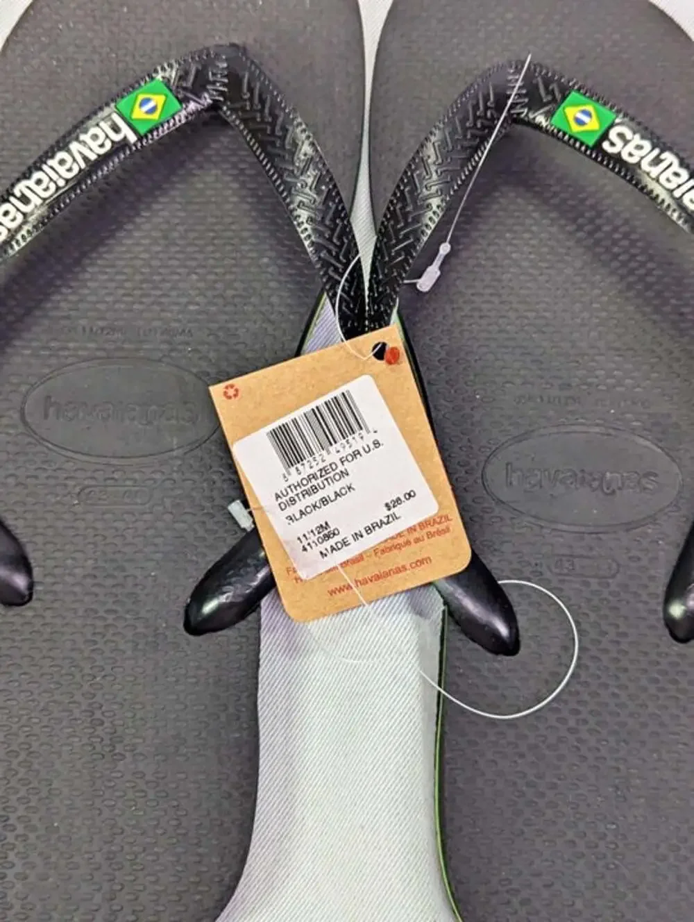 Havaianas Brazil Logo Flip-Flop Size Men 11/12 (MSRP $26)